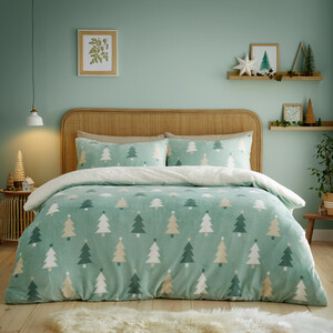 Christmas Trees Fleece Duvet Set
