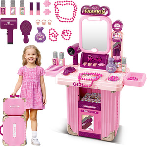Kids Beauty Vanity Set with Suitcase