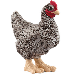 SCHLEICH Farm World 13997 Plymouth Rock Chicken Toy Figure