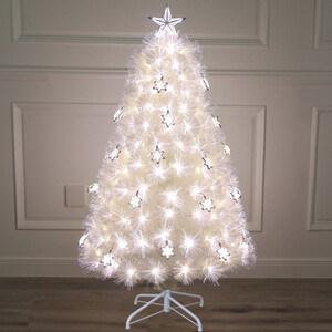 White Fibre Optic Tree 4ft
