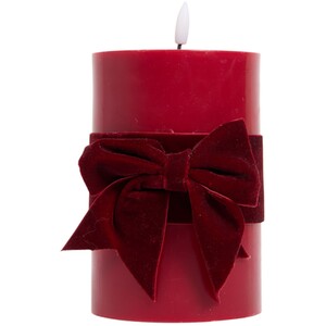 Assorted Velvet Bow LED Candle