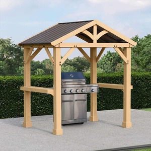 BBQ Grilling Pavilion with Shelves