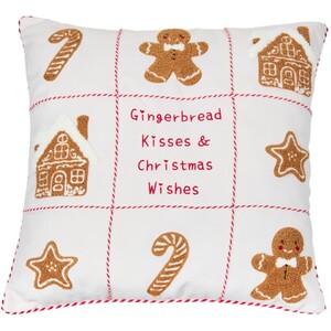 Gingerbread Kisses and Wishes Cushion