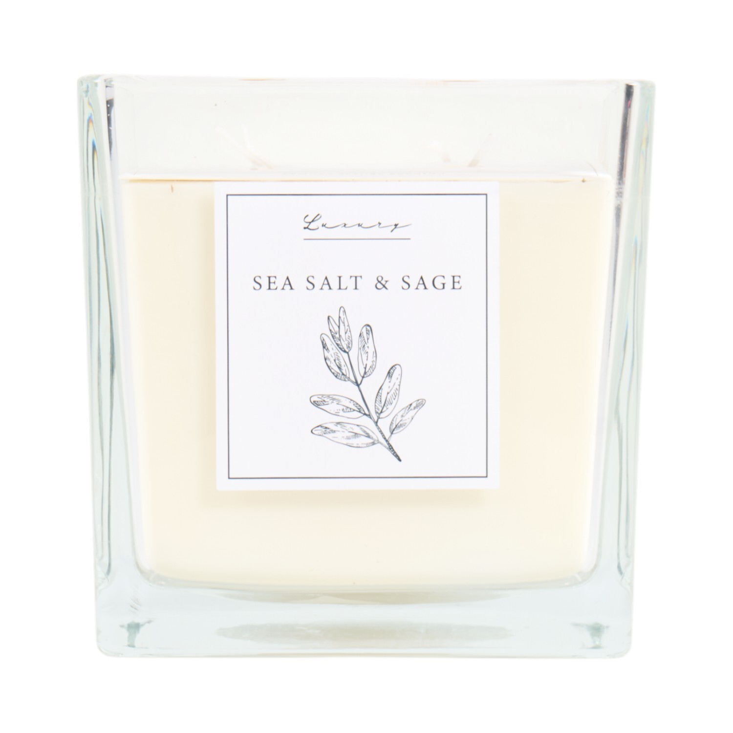 XL Square Candle - Sea Salt and Sage