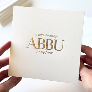 Luxury Special Message Card  Abbu Father