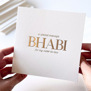 Luxury Special Message Card  Bhabi Sisterinlaw