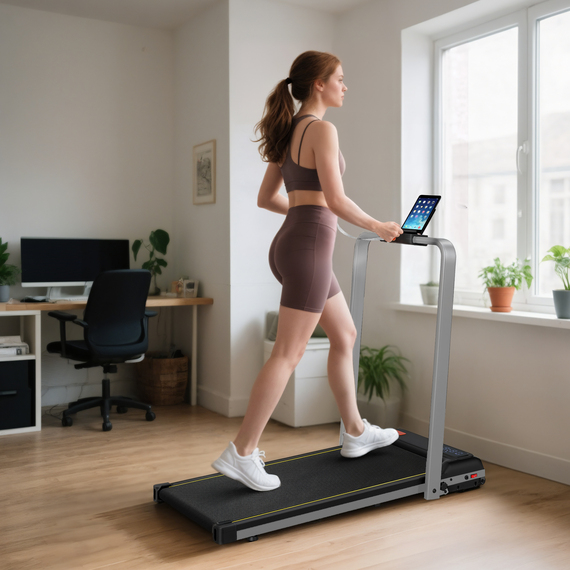SPORTNOW Folding Treadmill Under Desk Walking Pad