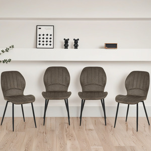 Set of 4 Jaydn Distressed Leather Comfort Dining Chairs
