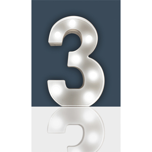 3D LED Number Signs - 3