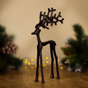Christmas Large Black Reindeer Ornament