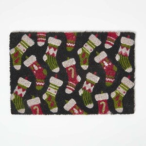 Christmas Stockings Non-Slip Coir Doormat, 40 x 60 cm