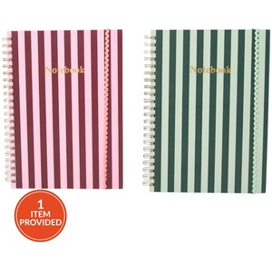 Striped Spiral Notebook