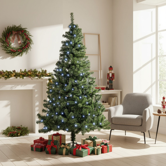 Pre-Lit Green Alaskan pine Christmas Tree