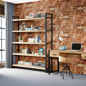 Upcycled Industrial Mintis Extra Large Open Bookcase