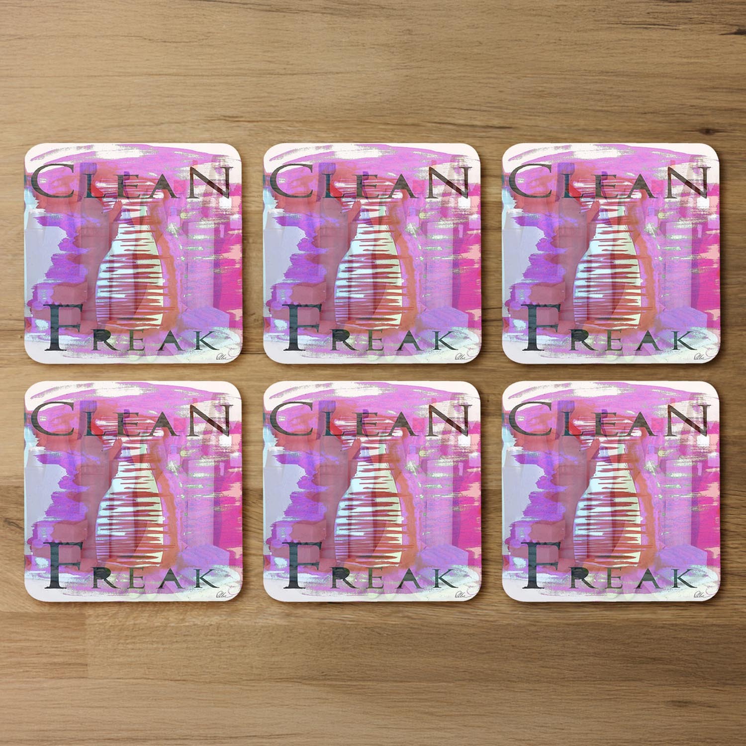 Clean Freak Coaster - Pink