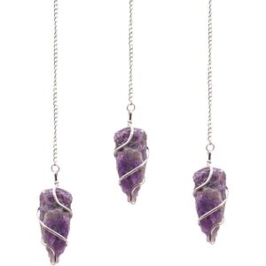 Raw Gemstone Pendulum Amethyst