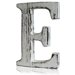 Handcrafted Shabby Chic Wooden Alphabet Letter E