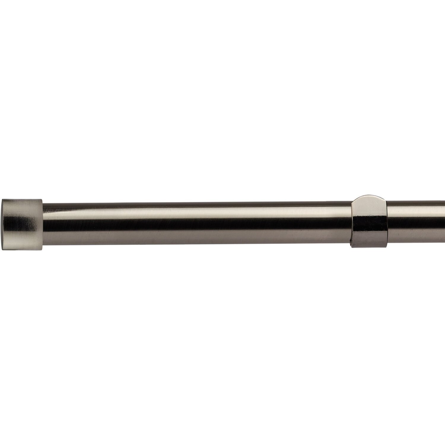 16-19mm Fenton Extendable Eyelet Metal Curtain Pole Set - Black Silk / 120cm