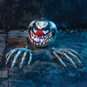 Sonic Clown Pumpkin and Hands Decoration