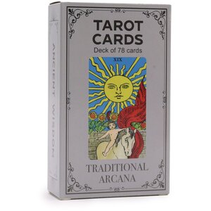 Traditional Arcana Tarot Deck with Guide Book Classic Card Set