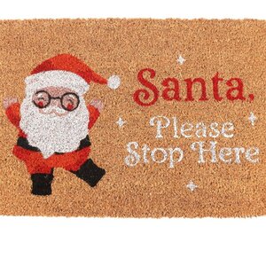 Festive Santa Claus Doormat Warm Welcome for Christmas Entryway