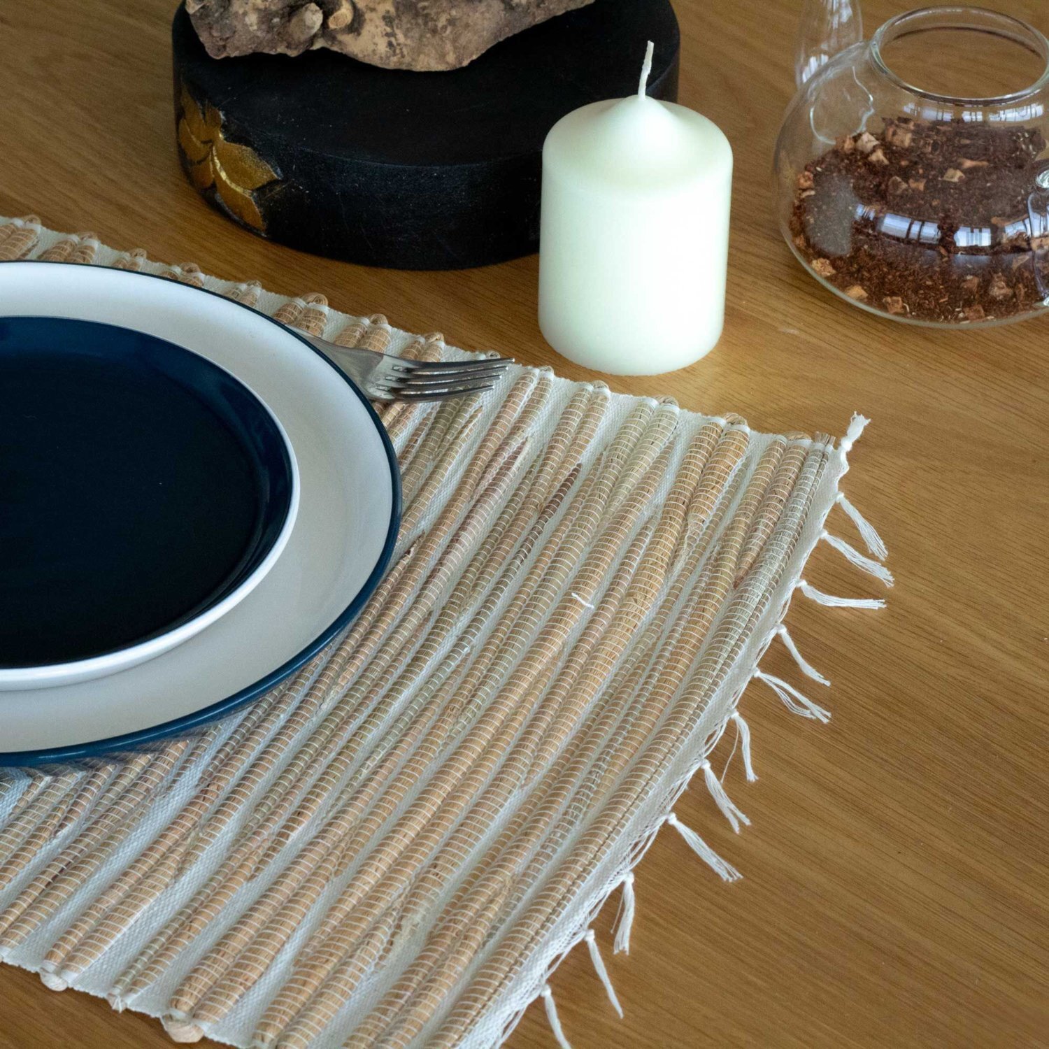 Image of Water Hyacinth Natural Tiger Placemat with&hellip;