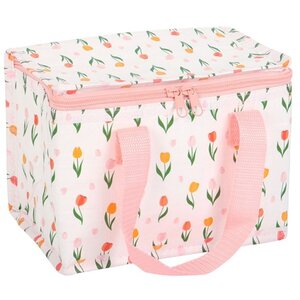 Eco Friendly Tulip Print Recycled Plastic Lunch Bag for Work School