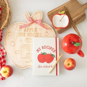 Apple Pie Recipe Serving Board Rustic Kitchen Decor Gift