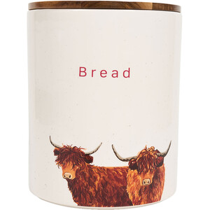 Highland Cow Bread Canister