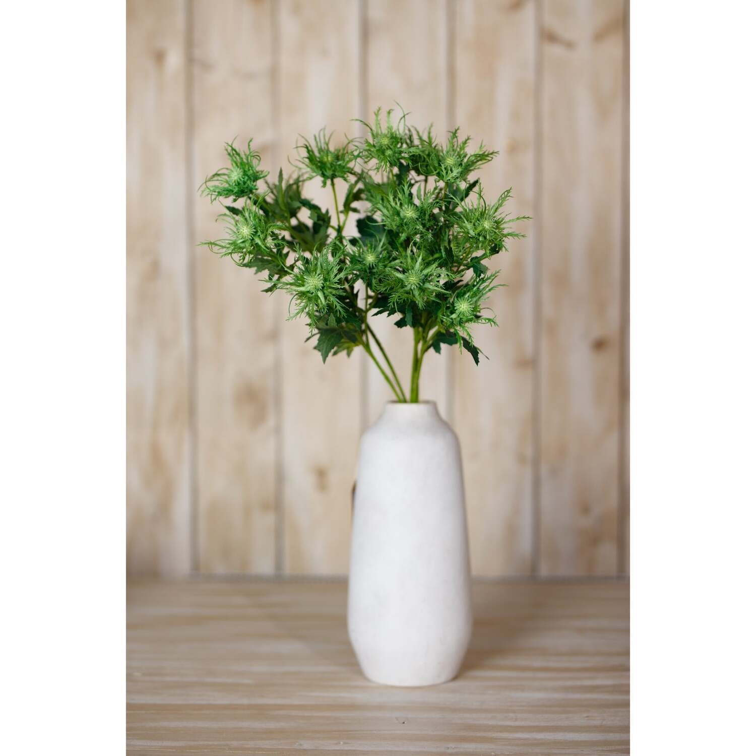 Wyld Haus Set of 3 Green Sea Holly Artificial Flower Sprays 670mm - Green