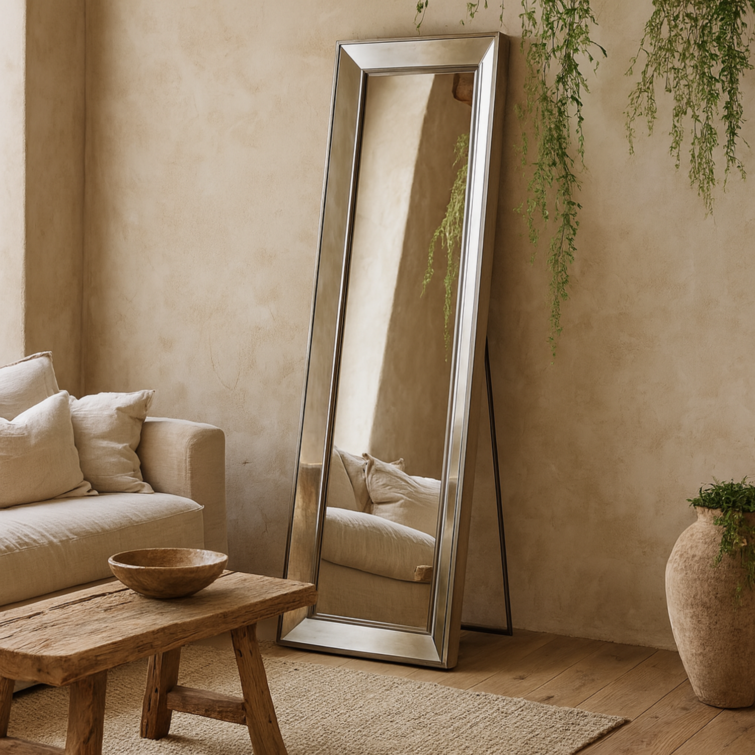 Wyld Haus Antiqued Gold Extra-Large Full-Length Standing Mirror - Gold