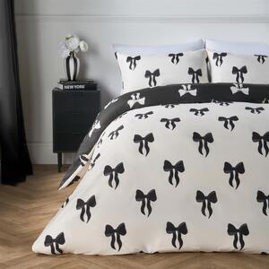 OHS Bow Print Reversible Duvet Cover Set