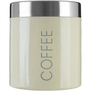 Cream Enamel Coffee Canister
