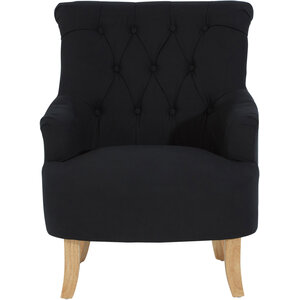Hampstead Black Cotton Armchair