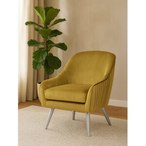 Louxor Mustard Velvet Armchair