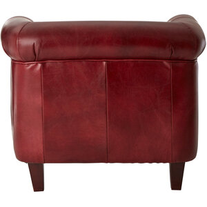 Victor Deep Red Leather Armchair