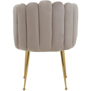 Bari Mink Velvet Scalloped Dining Chair