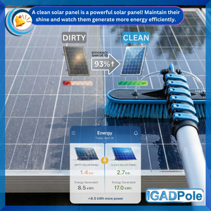 IGADPole Window Cleaning Attachment Set with Water-Fed Brush, Squeegee and Cobweb Duster