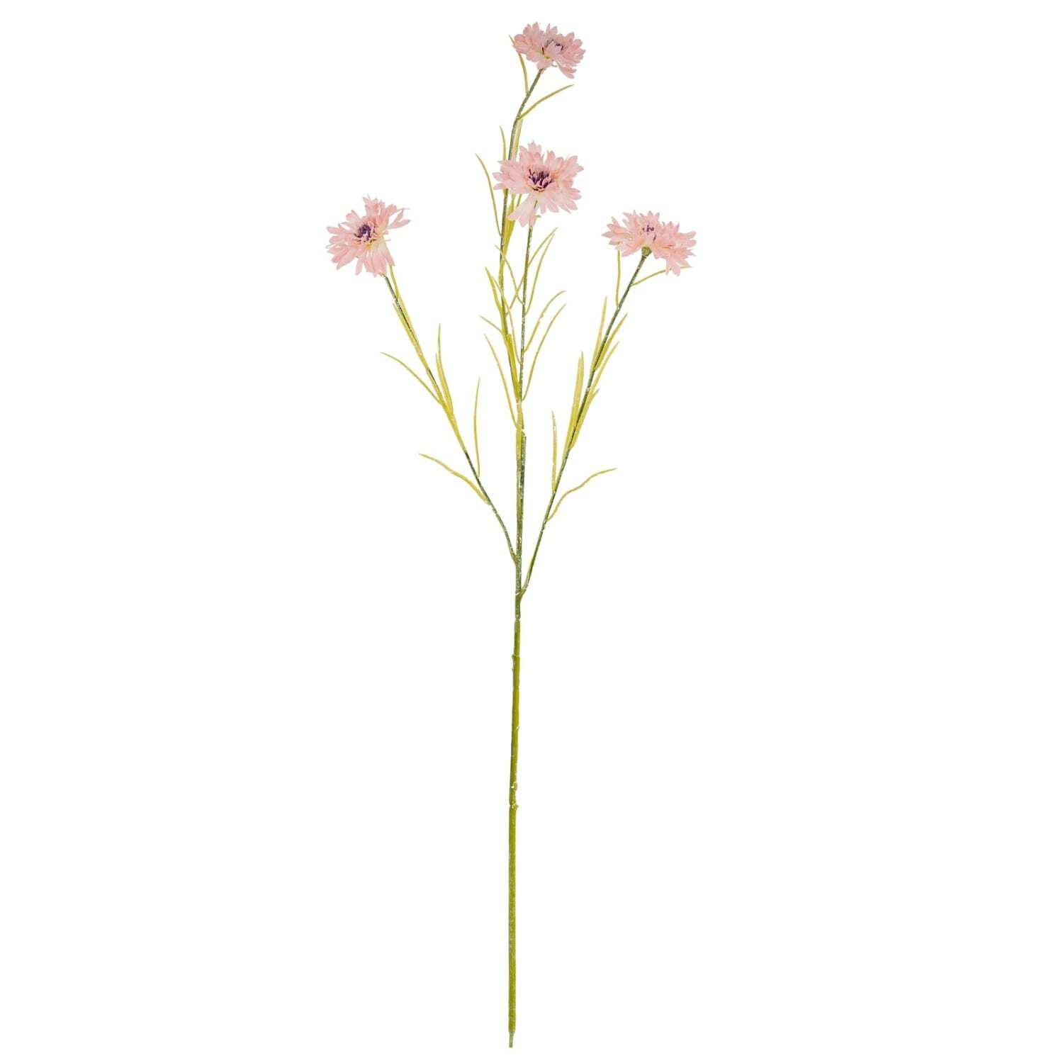 Set of 3 Pink Artificial Cornflower Stems - Pink