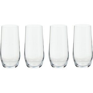Ada Set Of 4 Crystal High Ball Glasses