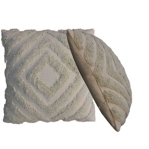 Sage Green Diamond Cushion Set of 2