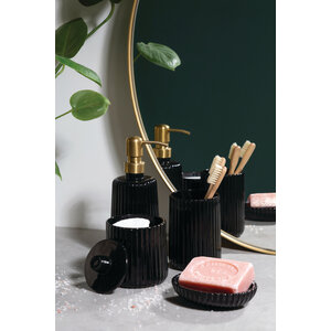 Ticino Brittany Black Glass Lotion Dispenser