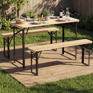 3 Piece Folding Picnic Table with Benches
