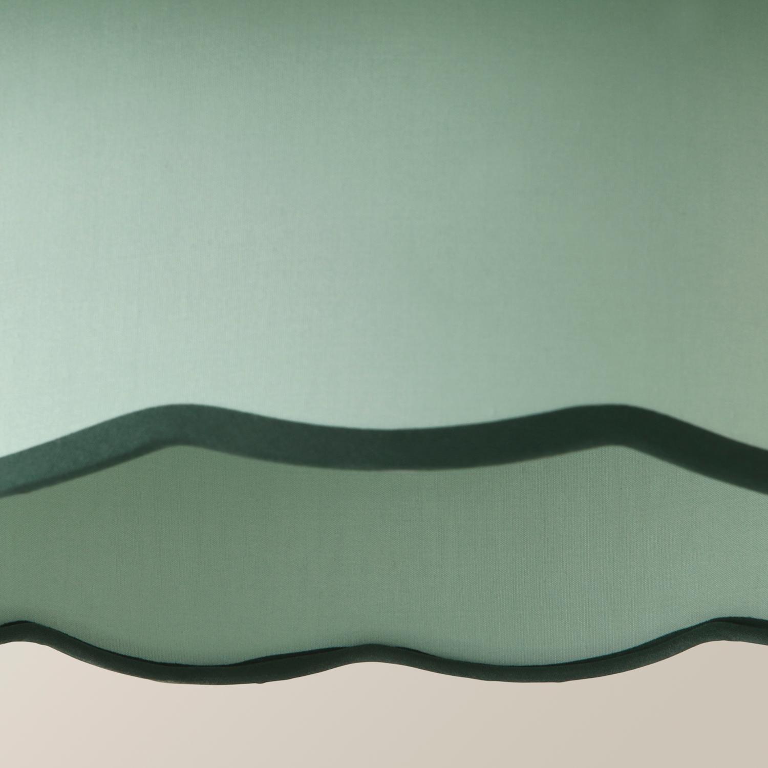 Valuelights Sloane 2 Tier Colour Clash Scallop Ceiling Lamp Shade - Green / Plastic - Image 3