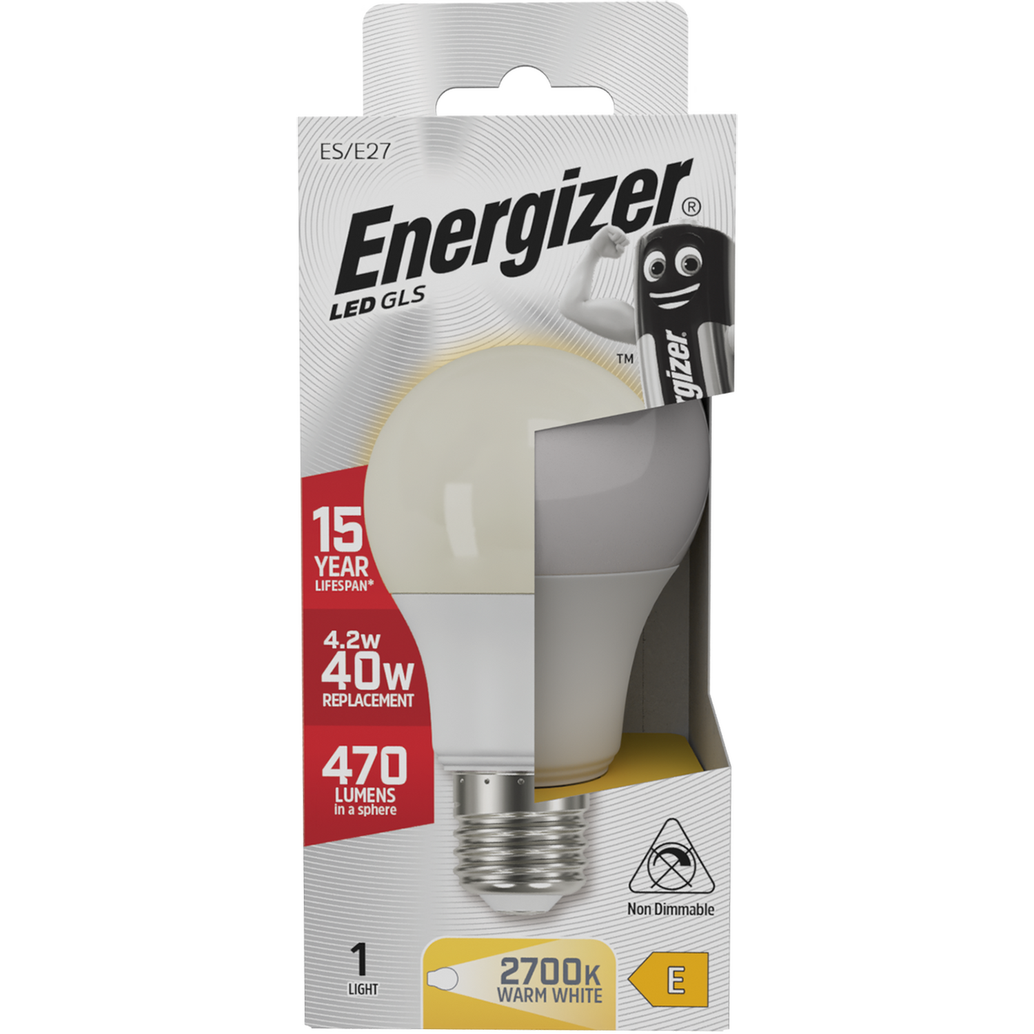 Image of Energizer LED GLS E27 470lm 2700K&hellip;