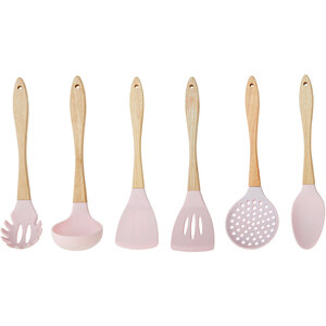 Zing 7 Piece Utensil Set in Pastel Pink