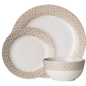 Avie Casablanca 12 Piece Natural Dinner Set