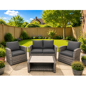 The Wilmslow 4 Seat Rattan Sofa Lounge Set
