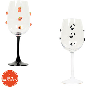 Halloween 3D Wine Glass