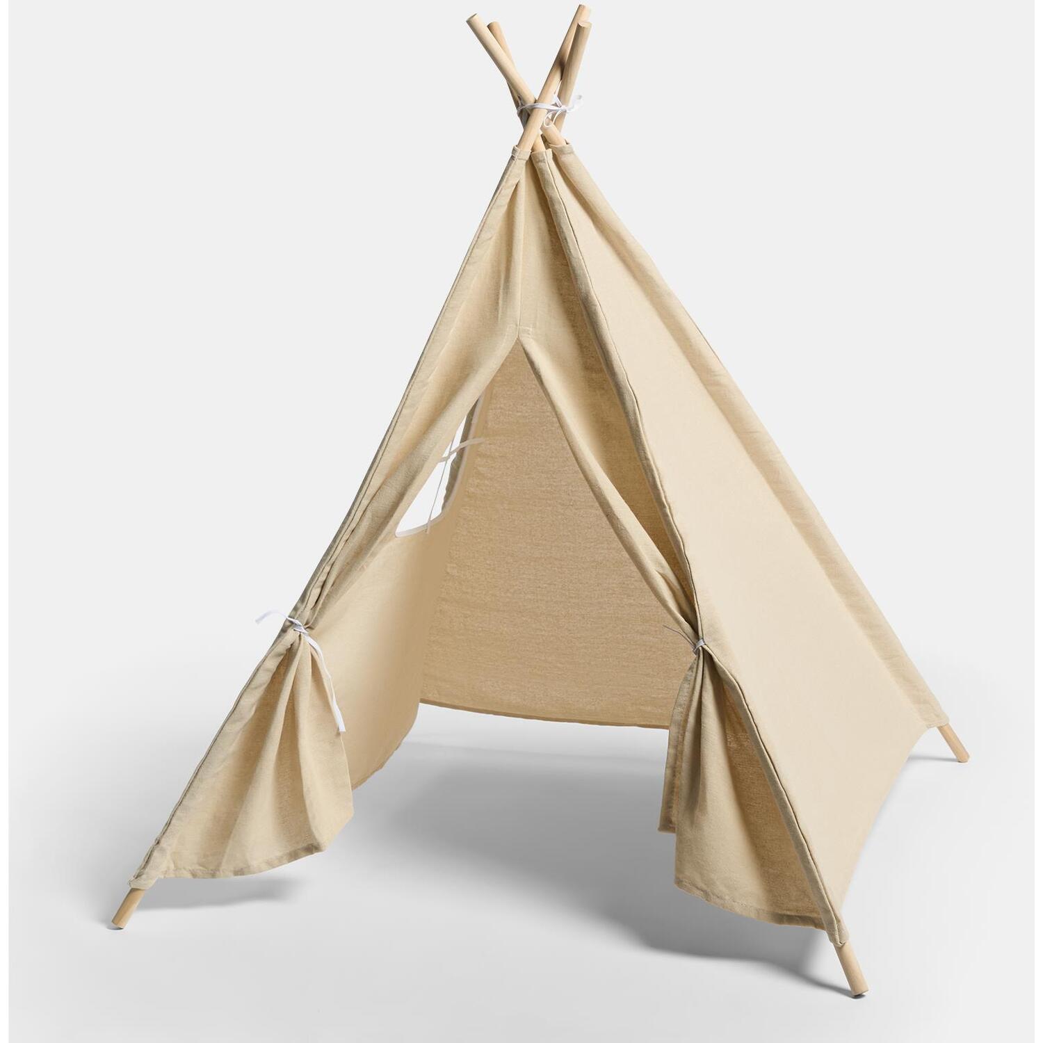 Ohs Foldable Kids Storage Teepee - Natural